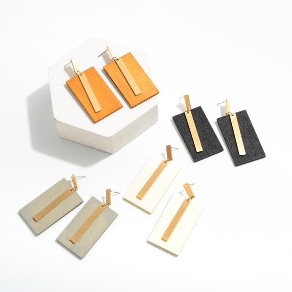 Black Wooden Earrings - Rebel Rain