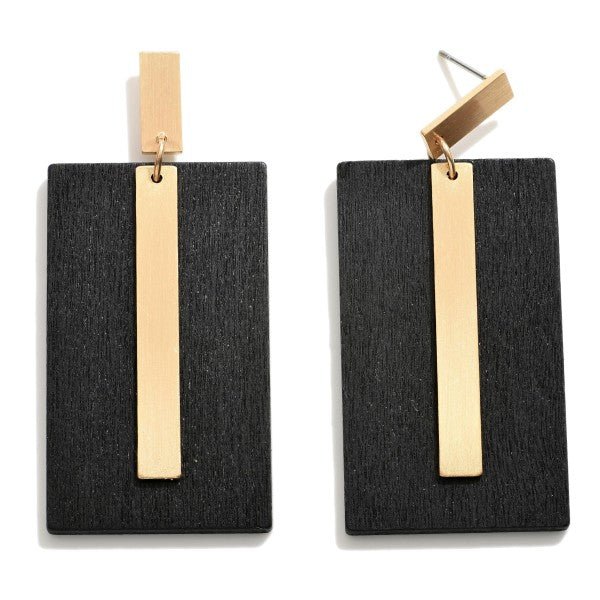 Black Wooden Earrings - Rebel Rain