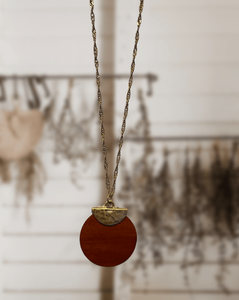 Brown/Gold Accent Necklace - Rebel Rain