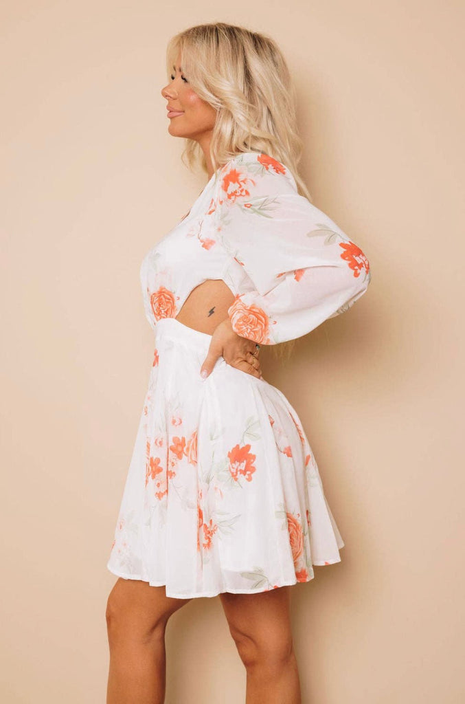 Cece Floral Cut Out Dress - Rebel Rain
