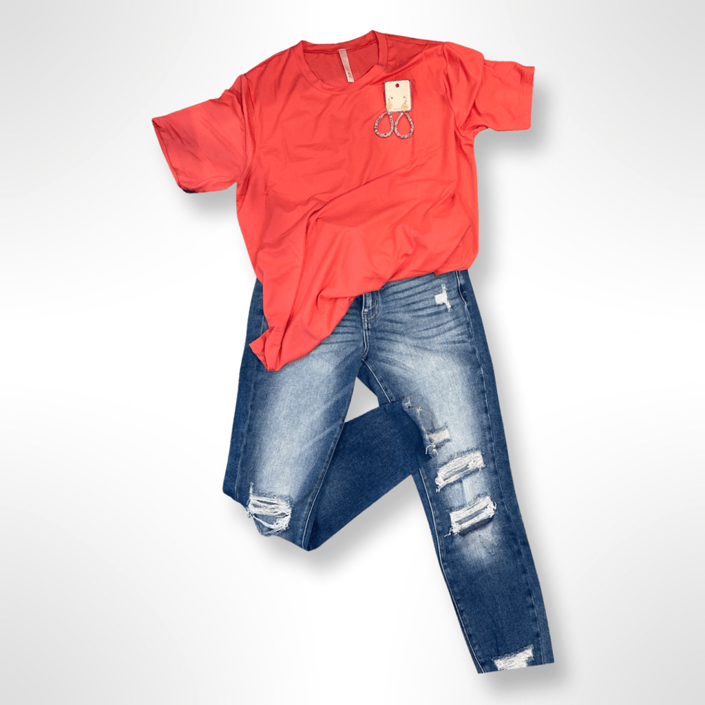 Coral To The Core Tee - Rebel Rain