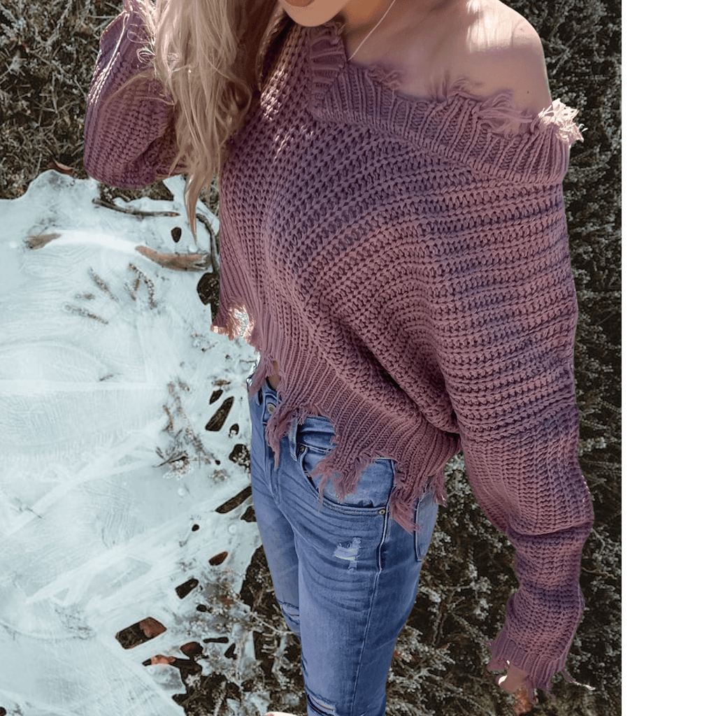 Distresses Sweater - Rebel Rain
