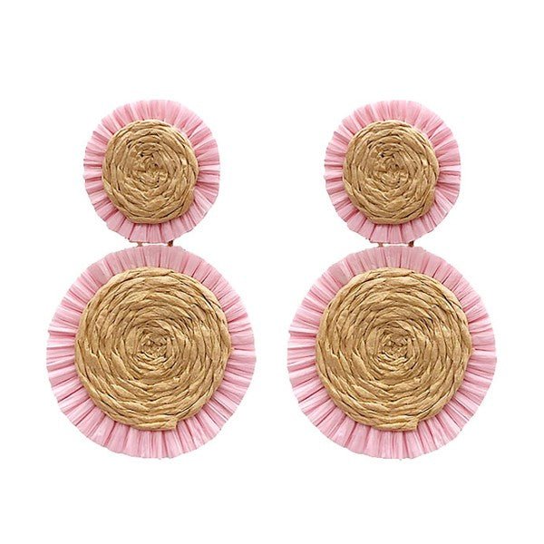 Double Fringe & Wicker Earrings - Rebel Rain