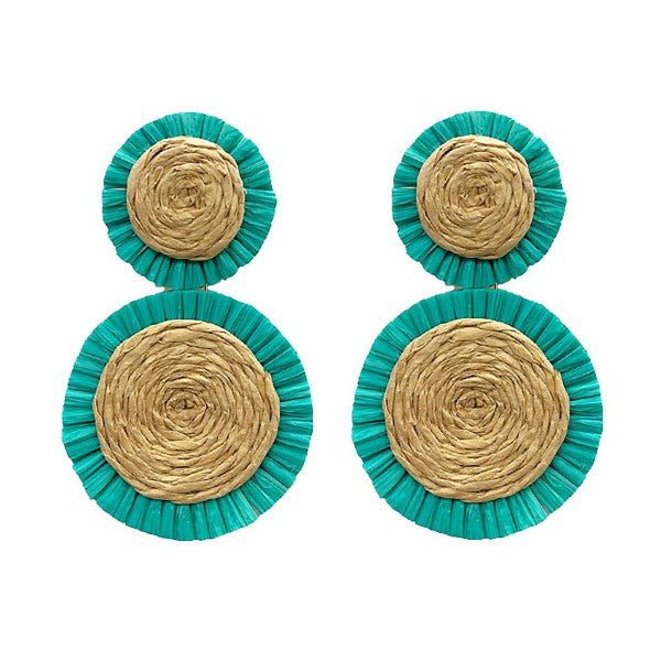 Double Fringe & Wicker Earrings - Rebel Rain