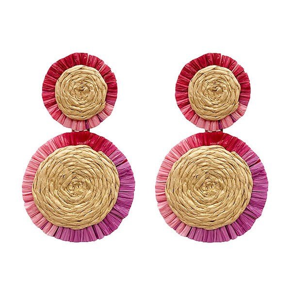 Double Fringe & Wicker Earrings - Rebel Rain