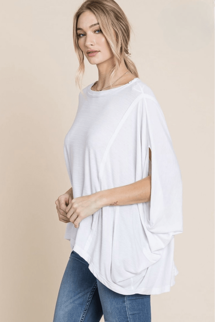 Ellie Oversized Drop Sleeve Top - Rebel Rain
