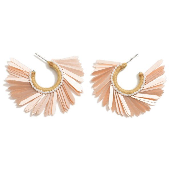 Feathered Hoop Earrings - Rebel Rain