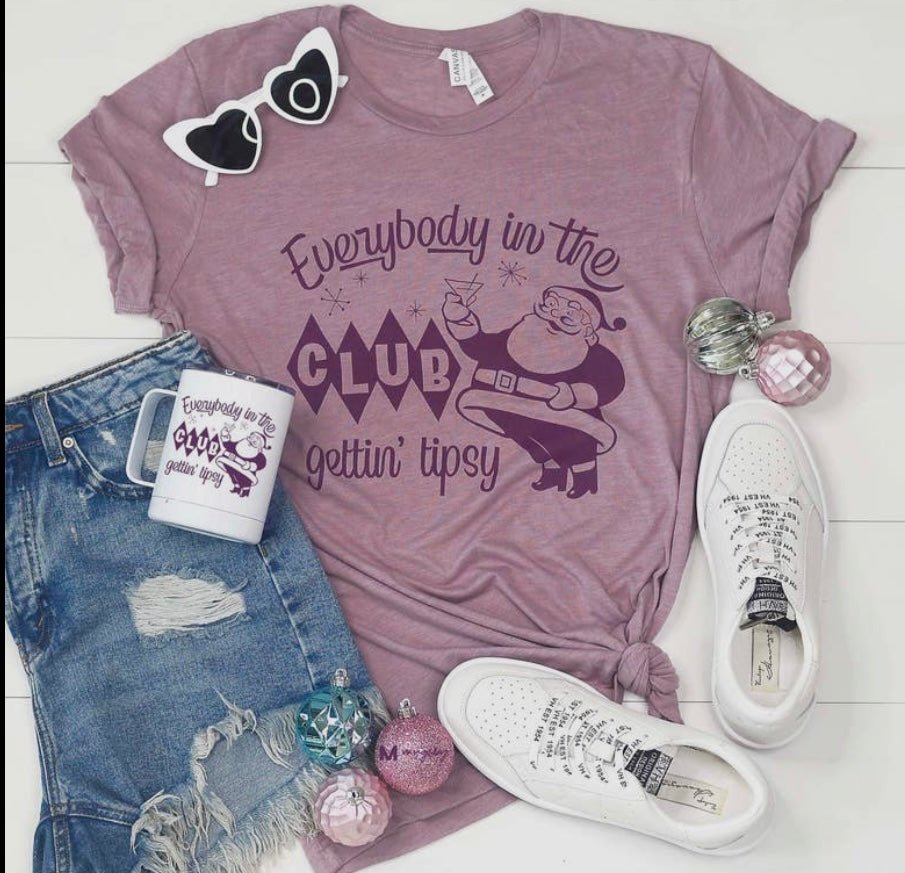 Getting Tipsy Christmas Tee - Rebel Rain