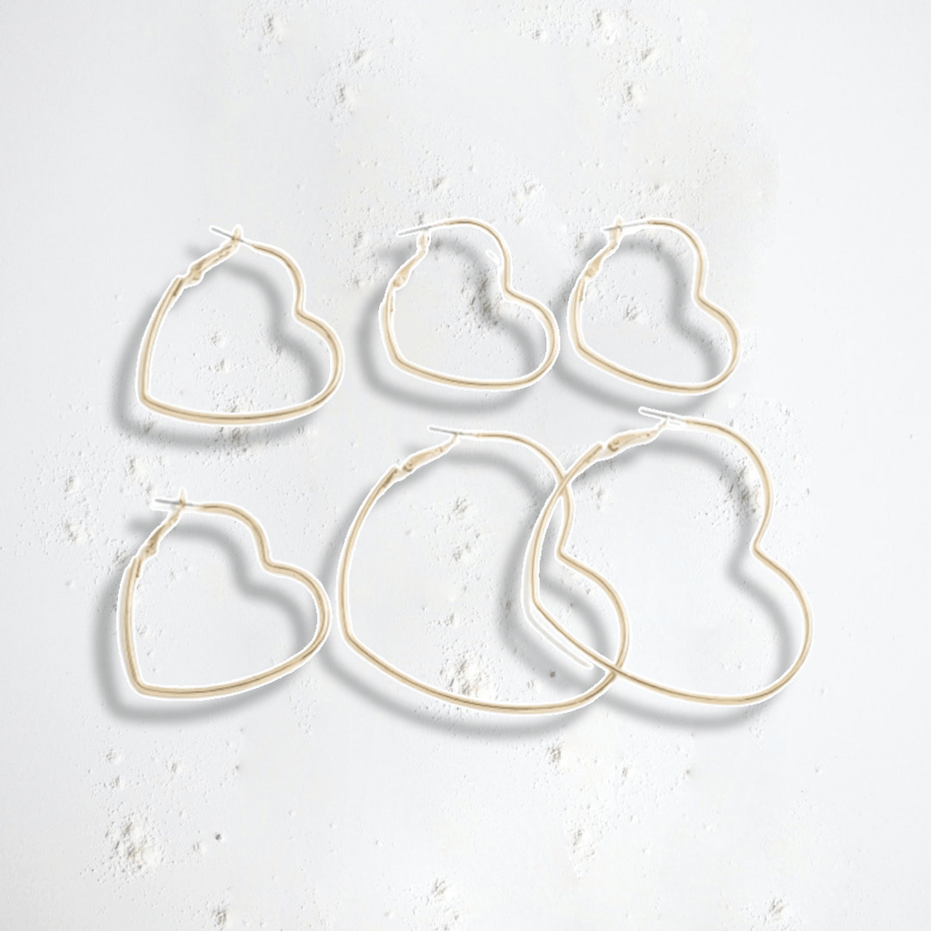 Heart Shaped Hoops - Rebel Rain
