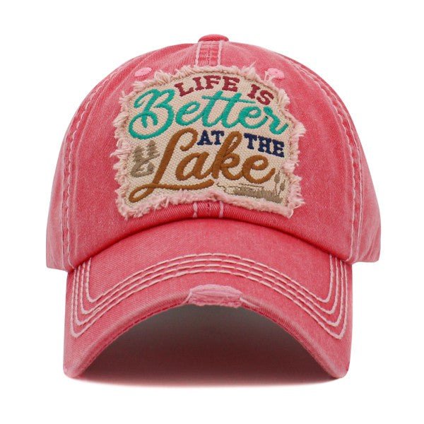 Life is better at the lake hat - Rebel Rain