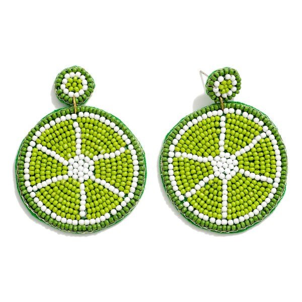 Lime Beaded Earrings - Rebel Rain