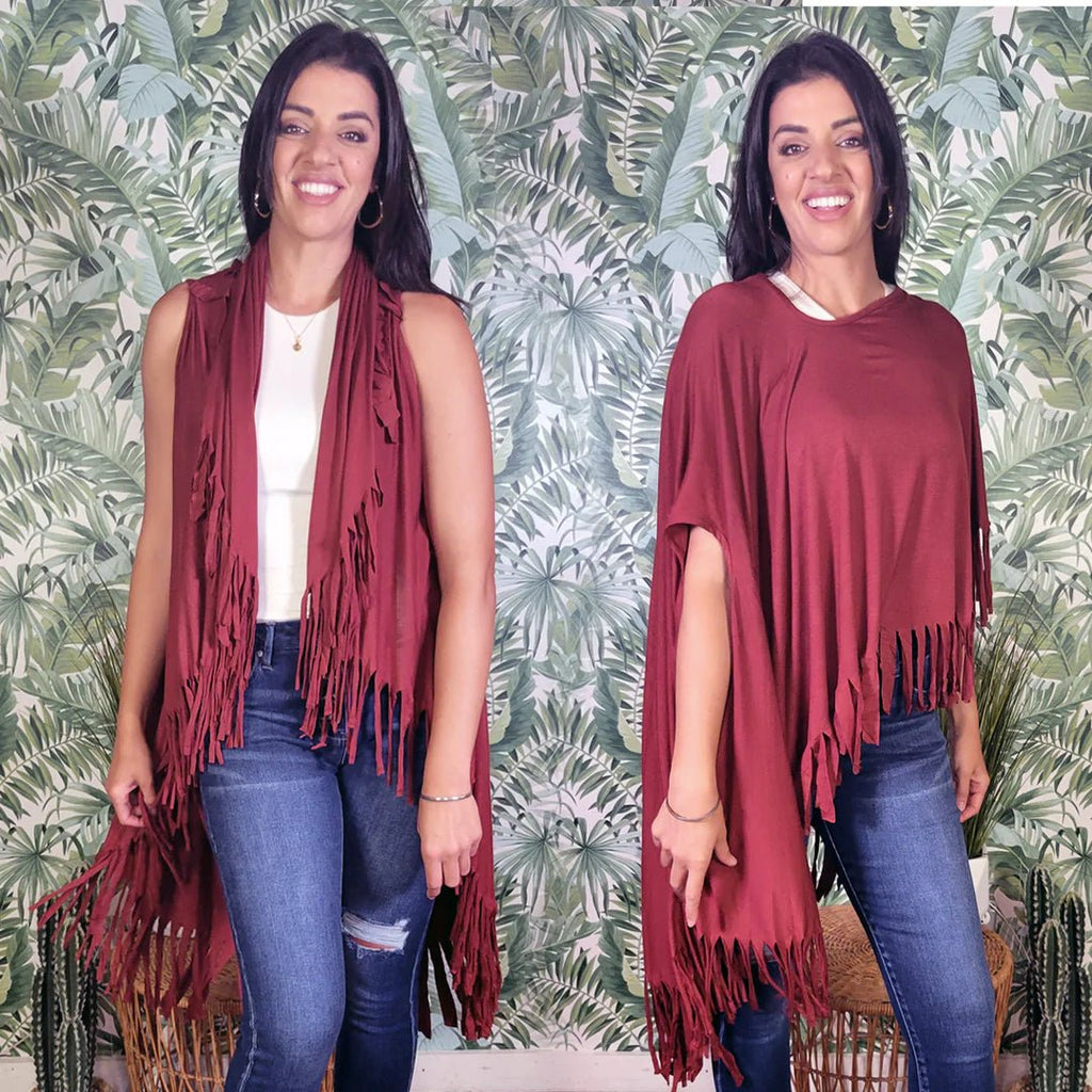 Long Fringe Shawl - Rebel Rain