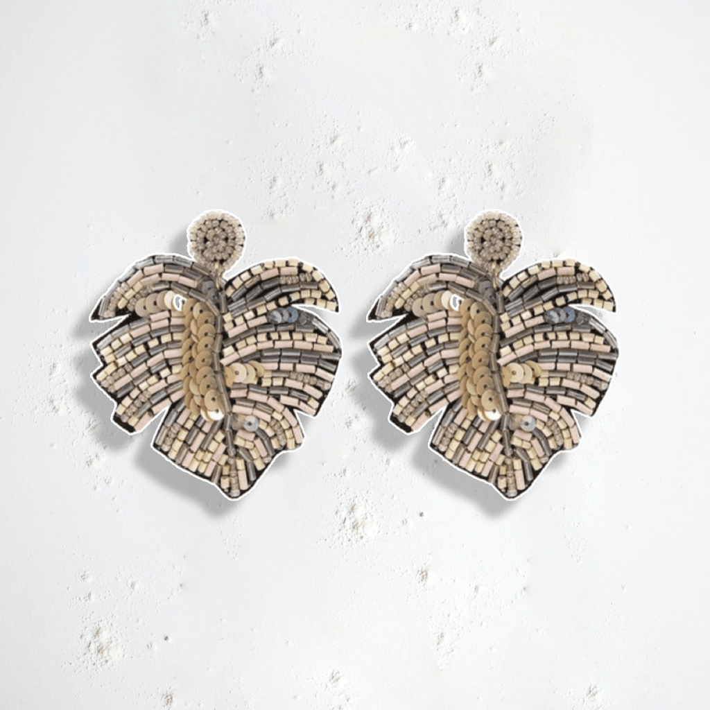Monstera Drop Earrings - Rebel Rain